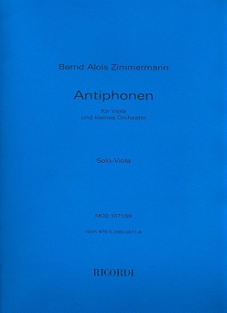 Antiphonen fr Viola solo, Sprecher und kleines Orchester Viola solo