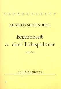 Begleitmusik zu einer Lichtspielszene op.34 fr Orchester Studienpartitur