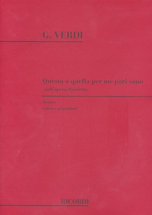 Questa o quella per me pari sono per tenore e pianoforte (it)