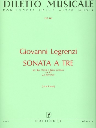 Sonata a tre op.4,1 fr2 Violinen und Bc Partitur und Stimmen