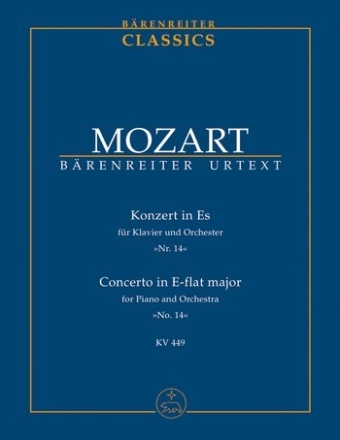 Konzert Es-Dur KV449 fr Klavier und Orchester,  Studienpartitur
