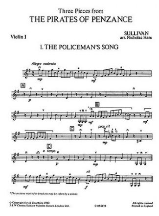 THE PIRATES OF PENZANCE FOR STRINGS     30PARTS PLAYSTRINGS ME15