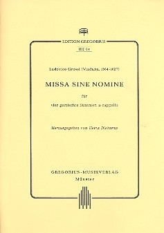 Missa sine nomine fr gem Chor a cappella Partitur