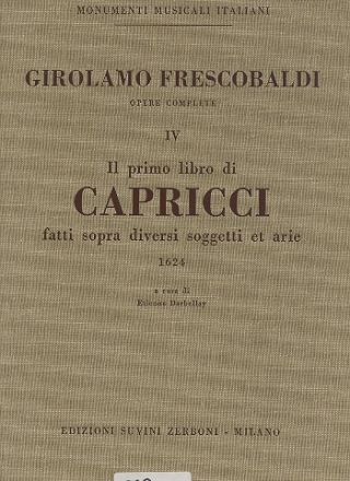 Il primo libro di capricci fatto sopra diversi soggetti et arie per organo (1624) (geb)