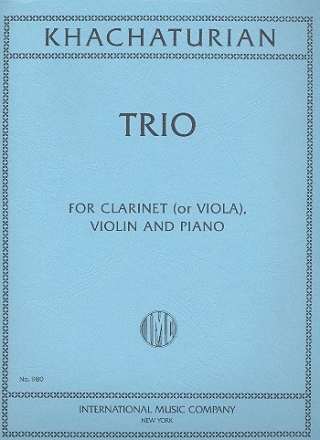 Trio for clarinet, violin and piano score and parts