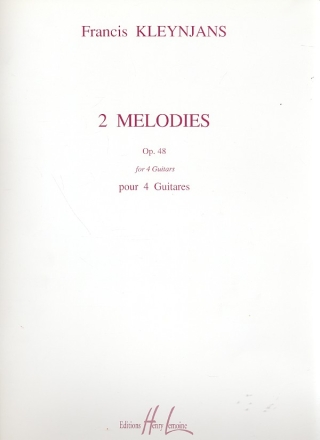 2 mlodies op. 48 pour 4 guitares