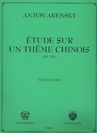 Etude sur un thme chinois op.25,3 fr Klavier