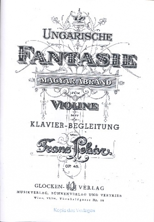 Ungarische Fantasie op.45 fr Violine und Klavier