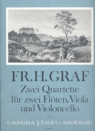 2 Quartette fr 2 Flten, Viola und Violoncello,   Stimmen