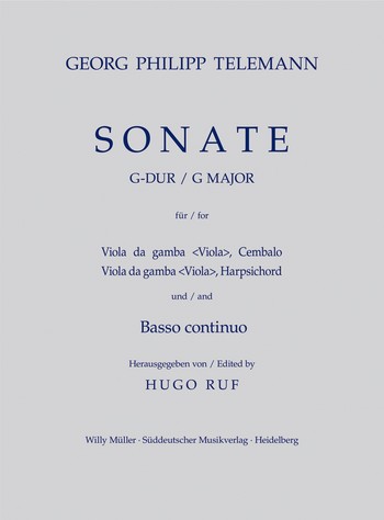 Sonate G-Dur fr Viola da gamba (Viola), obligates Cembalo und Bc