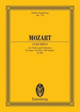 Konzert Es-Dur KV268 fr Violine und Orchester Taschenpartitur