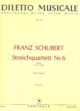 Streichquartett D-Dur Nr.6 D74 Stimmen 