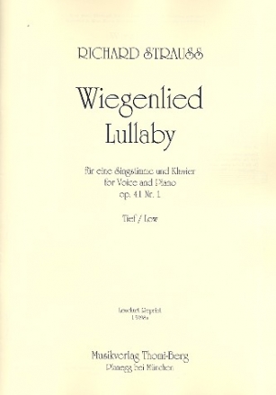 Wiegenlied op.41,1 fr Gesang (tief) und Klavier