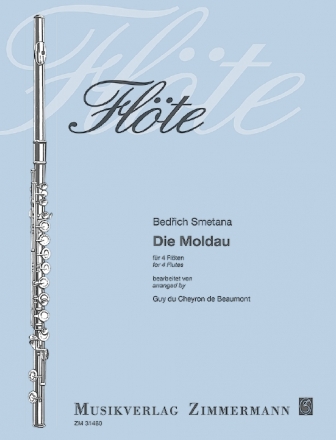 Die Moldau für 4 Flöten Partitur und Stimmen