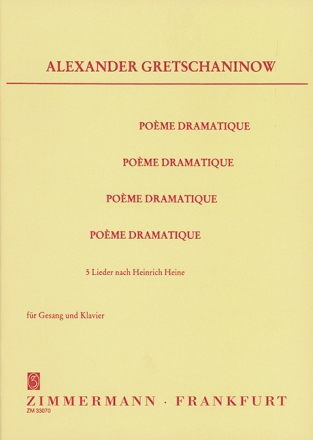5 LIEDER NACH HEINRICH HEINE FUER GESANG UND KLAVIER (RUSS/DT) FIEDLER, F., RUECKUEBERSETZUNG