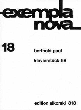 KLAVIERSTUECK 68  EXEMPLA NOVA 18