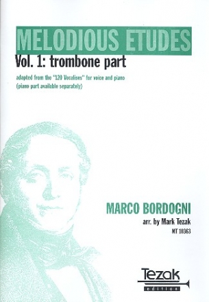 Melodious Etudes vol.1 for trombone and piano trombone part (adapted from the 120 vocalises)