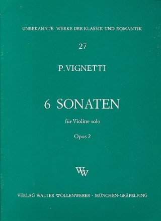 6 Sonaten op.2 fr Violine solo