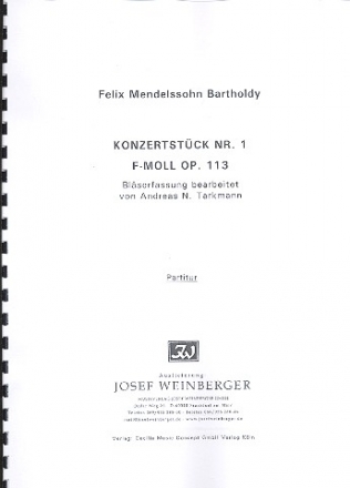 Konzertstcke f-Moll Nr.1 op.113 fr 9 Blser Partitur