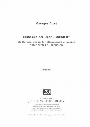 Suite aus der Oper Carmen fr 9-10 Blser Partitur