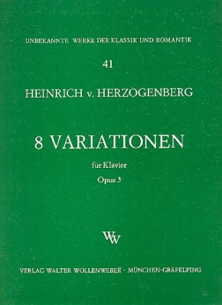 8 Variationen op.3 fr Klavier