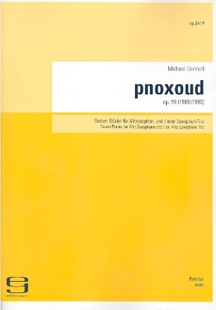 Pnoxoud 7 Stcke fr Altsaxophon und / oder Sax-Trio Partitur
