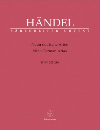 9 deutsche Arien HWV202-210  fr Sopran, ein Soloinstrument und Bc