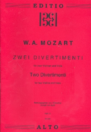 2 Divertimenti fr 2 Violinen und Viola Stimmen