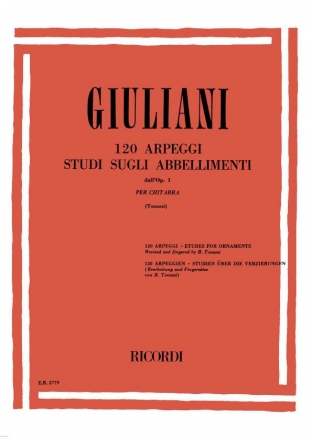 120 Arpeggien-Studien ber die Verzierungen aus op.1 fr Gitarre