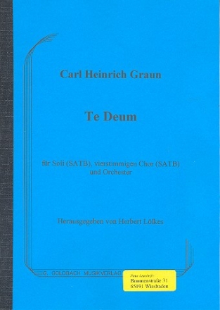 Te Deum fr Soli, Chor und Orchester Partitur