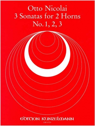 3 Sonaten (Nr.1-3) für 2 Hörner Spielpartitur