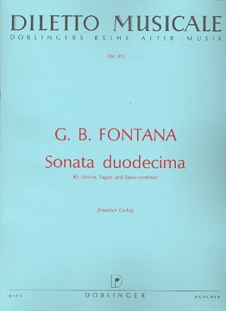 Sonata duodecima fr Violine, Fagott und Bc Stimmen