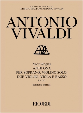 Salve regina RV617 (Antifona) per soprano, violino solo, 2 violini, viola e basso partitura