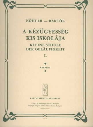 KLEINE SCHULE DER GELAEUFIGKEIT OP.242 BAND 1 FUER KLAVIER BARTOK, BELA, ED