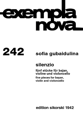 Silenzio - 5 Stcke fr Bajan, Violine und Violoncello 3 Stimmen  (Groformat)