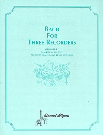 Bach for 3 recorders score