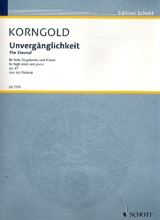 Unvergnglichkeit op. 27 fr hohe Singstimme und Klavier