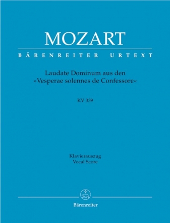 Laudate dominum KV339 fr Soli, Chor und Orchester, Klavierauszug