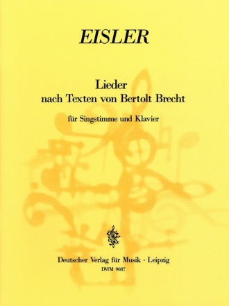 Lieder nach Texten von Brecht fr Gesang und Klavier