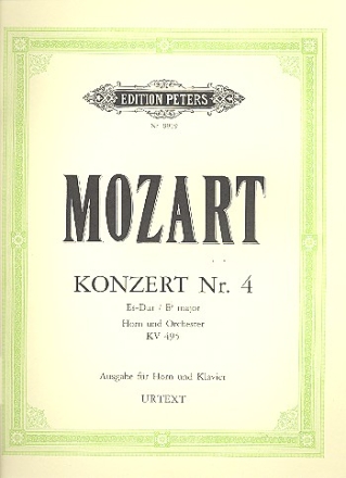 Konzert Es-Dur Nr.4 KV495 fr Horn und Orchester fr Horn und Klavier