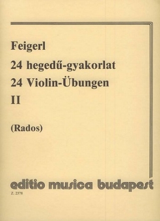 24 Violin-bungen durch 24 Tonarten Band 2 (Nr.13-24) fr 2 Violinen,  Spielpartitur