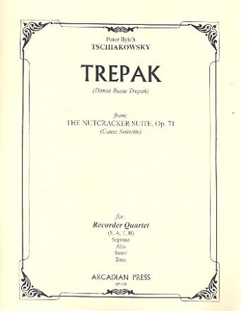 Trepak from the Nutcracker Suite op.71 for 4 recorders (SATB) score and parts