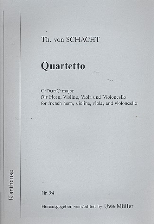 QUARTETTO C-DUR FUER HORN UND STREICHTRIO   PARTITUR+STIMMEN MUELLER, UWE, ED