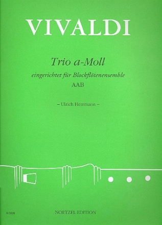 Trio a-Moll nach RV106 fr 3 Blockflten (AAB) Partitur und 3 Stimmen
