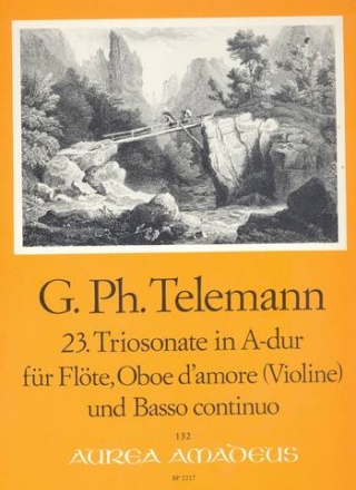 Triosonate A-Dur Nr.23 fr Flte, Oboe d'amore (Violine) und Bc Partitur und Stimmen