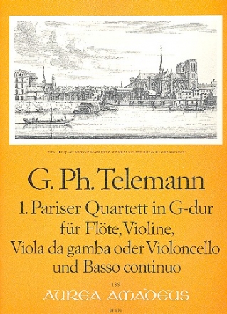 Pariser Quartett G-Dur Nr.1 fr Flte, Violine, Viola da gamba (Violoncello) und Bc