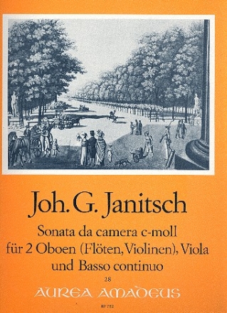 Sonata da camera c-Moll op.5 fr 2 Oboen (Flten, Violinen), Viola und Bc Partitur und Stimmen (Bc ausgesetzt)