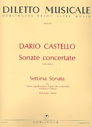 Settima sonata fr Violine (Blockflte), Fagott (Violoncello) und Bc