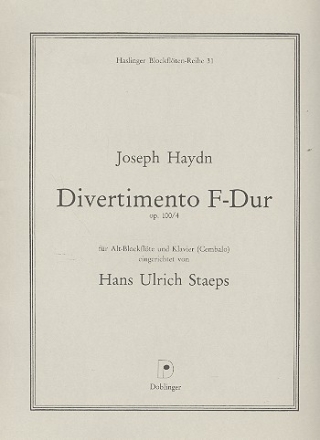 Divertimento F-Dur fr Altblockflte und Klavier