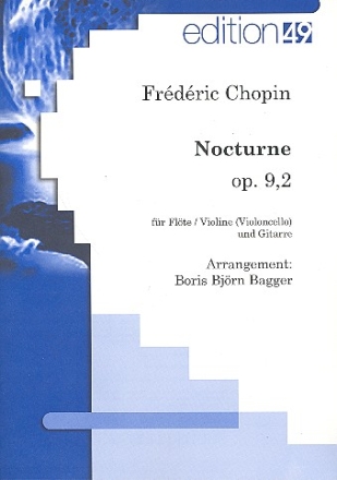 Nocturne op.9,2 fr Flte (Violine, Violoncello) und Gitarre Stimmen